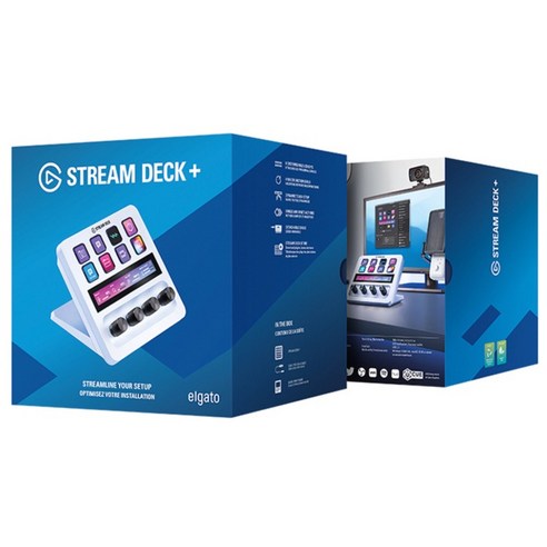 엘가토 스트림 덱 플러스 화이트 8버튼 다이얼 LCD 컨트롤러 STREAM DECK+_WH