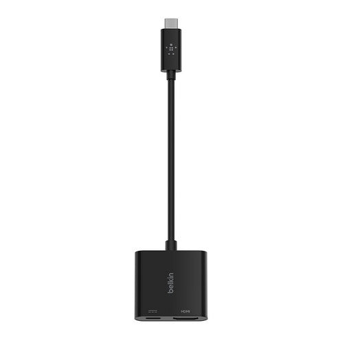 벨킨 USB-C to HDMI + C타입 60W PD 충전 어댑터 4K 영상출력 썬더볼트3 호환 젠더 AVC002