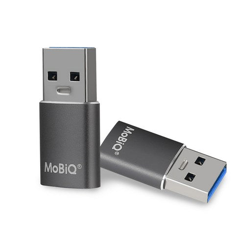 모비큐 A 타입 USB 3.2 to C타입 변환 OTG 10Gbps 고속 젠더 스페이스 그레이 2p