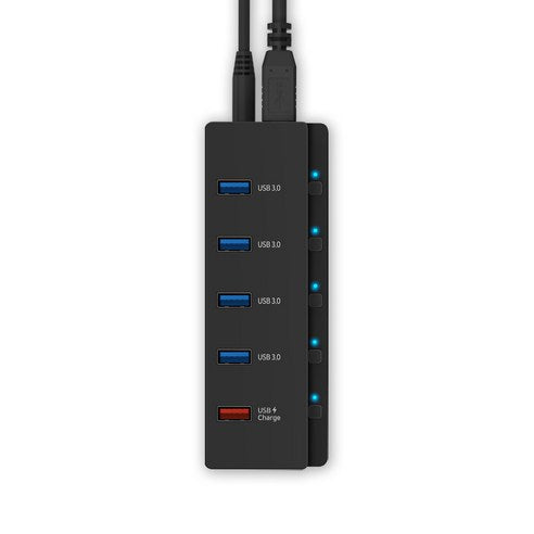 홈플래닛 5포트 USB3.0 유전원허브 HUB5P-T USB*4 + 충전*1